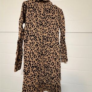 Nicole Miller Tan and Black Animal Print Dress